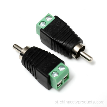 Conector de compressão de RCA masculino CCTV com terminal de parafuso